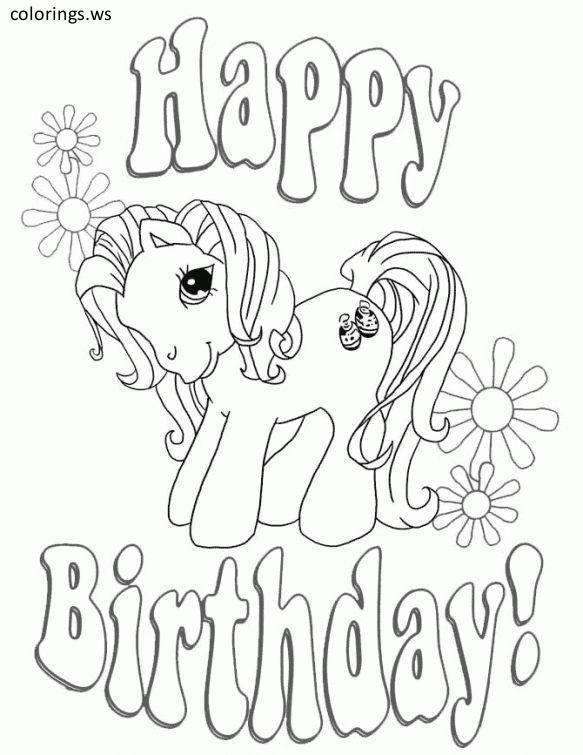 My Little Pony Happy Birthday Coloring Template, Happy Birthday Coloring Pages, … Wallpaper
