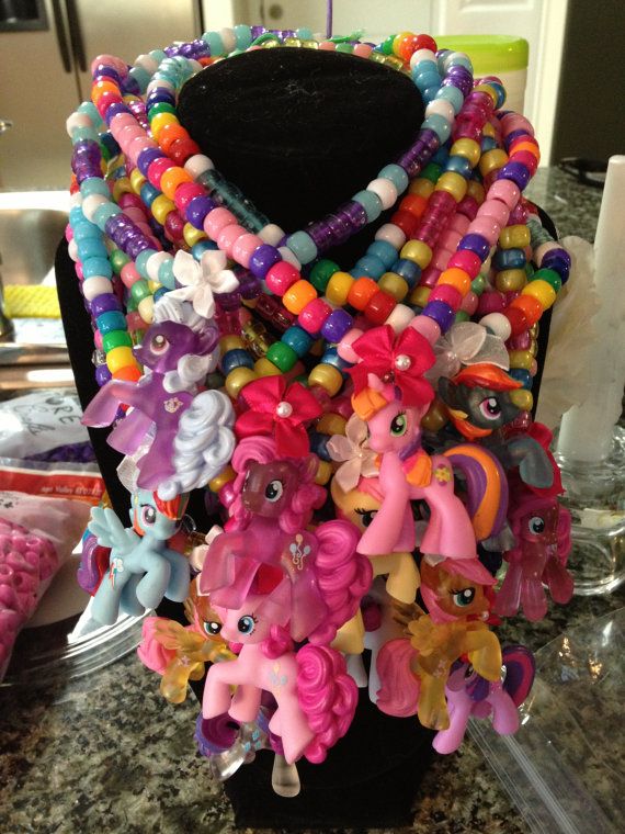 My-Little-Pony-Kandi-Necklace-Custom-PonyCustom-Colors-on-Etsy-9.00 My Little Pony Kandi Necklace - Custom Pony/Custom Colors on Etsy, $9.00 Cartoon 