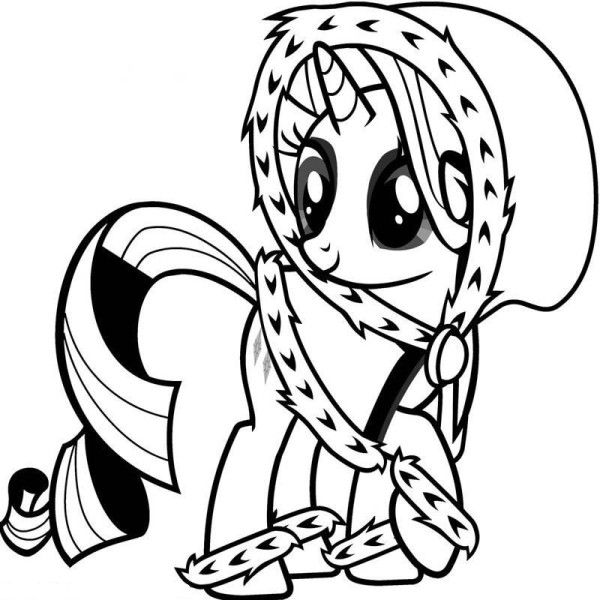 My Little Pony Little Rarity Coloring Pages   BubaKids.com