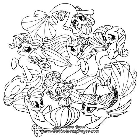 My Little Pony Movie 2017 Coloring Pages Seaponies Wallpaper