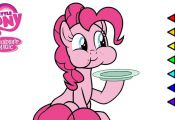 My Little Pony Pinkie Pie digital coloring book page video Pinkie Pie coloring b...