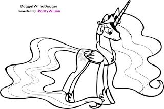 My Little Pony Princess Celestia Coloring Pages Wallpaper