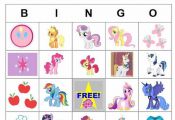 My Little Pony Printable Activities | Printable My Little Pony Bingo cards  Acti...
