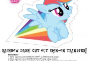 My Little Pony Rainbow Dash cut out iron-on tshirt transfer.