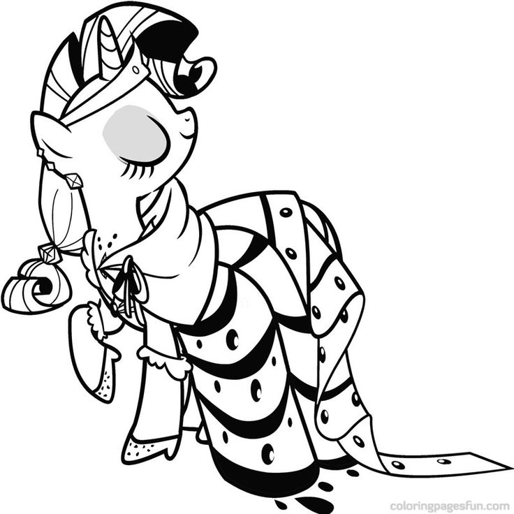 My Little Pony Rarity Coloring Pages Printable Wallpaper