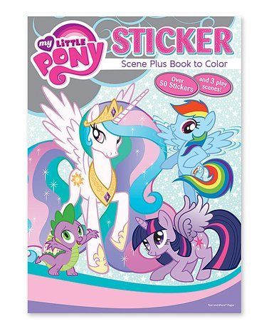 My Little Pony Sticker Scene & Coloring Book  Book, Coloring, Pony, Scene, Stick…