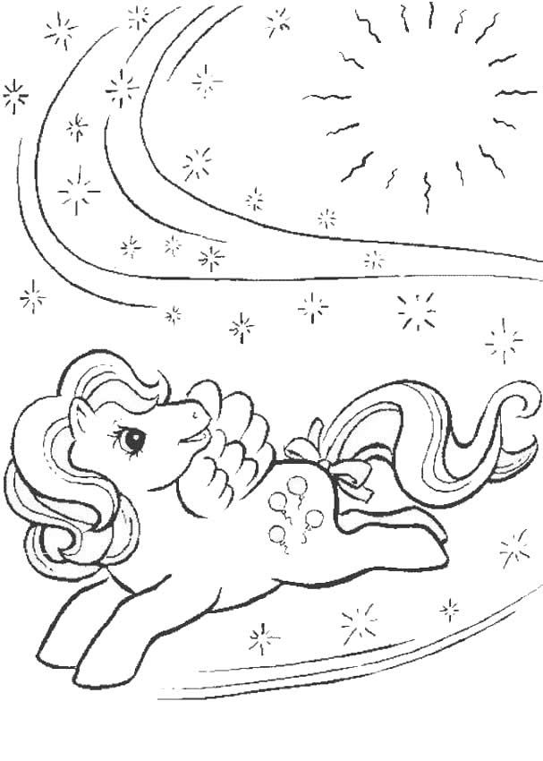 My Little Pony in a magic world coloring page Wallpaper