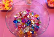 My Little Pony party game: Rarity jewel search. We hid these "jewels" outside li...