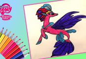 My little Pony Movie Queen Novo MLP Coloring video for kids