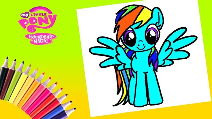 My little pony Rainbow Dash Coloring Page Wallpaper