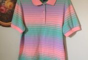 My little pony pastel colors vintage striped polo shirt