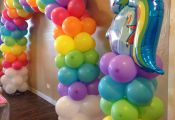 My little pony rainbow arch. Clouds on bottom with bright sunny colors to make y...