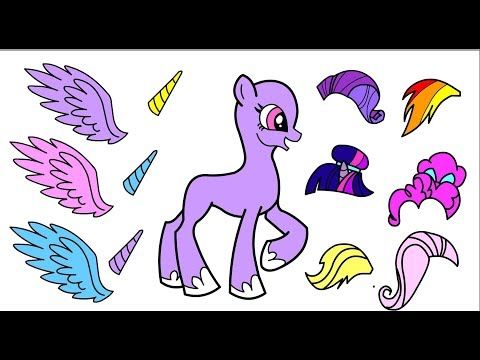 Papercraft Alicorns My little pony – making colorful hairstyles and dresses – Yo…