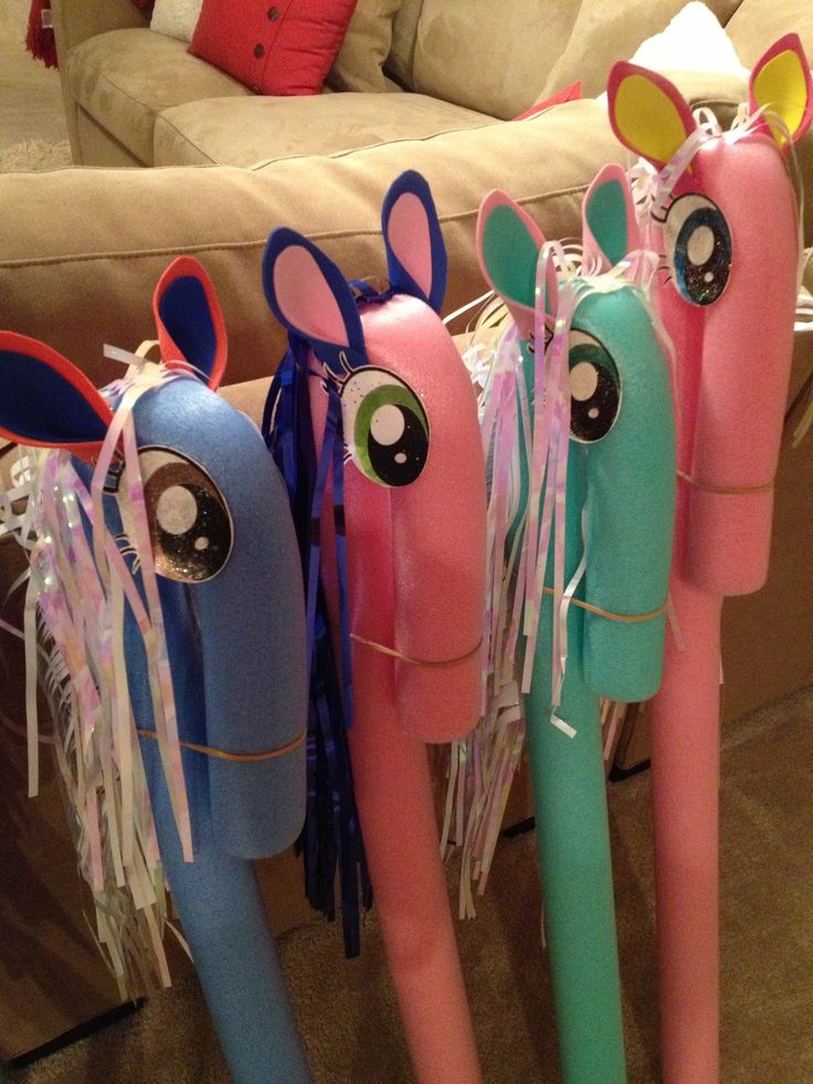 Party favor for My Little Pony Party made from pool noodles Wallpaper