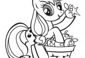 Print my little pony applejack stand coloring pages