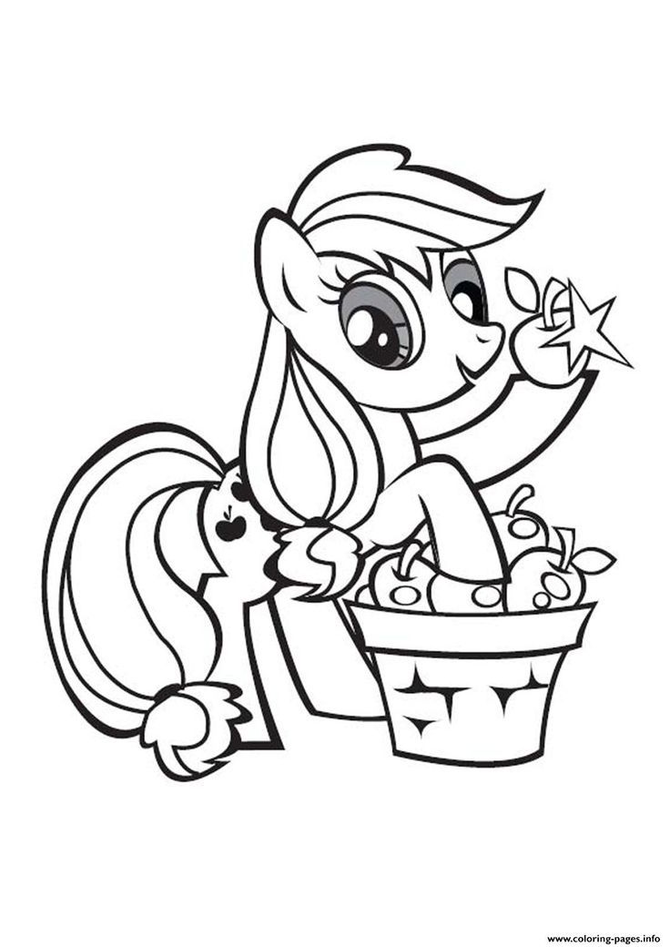 Print my little pony applejack stand coloring pages  Applejack, Coloring, Pages,…