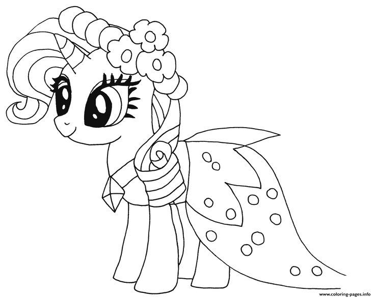 Print princess rarity my little pony coloring pages Wallpaper