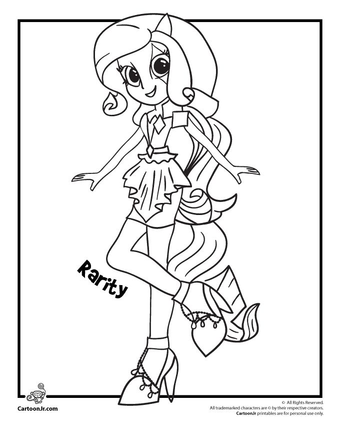 Rarity – My Little Pony Rainbow Rocks Equestria Girls | Cartoon Jr. Wallpaper