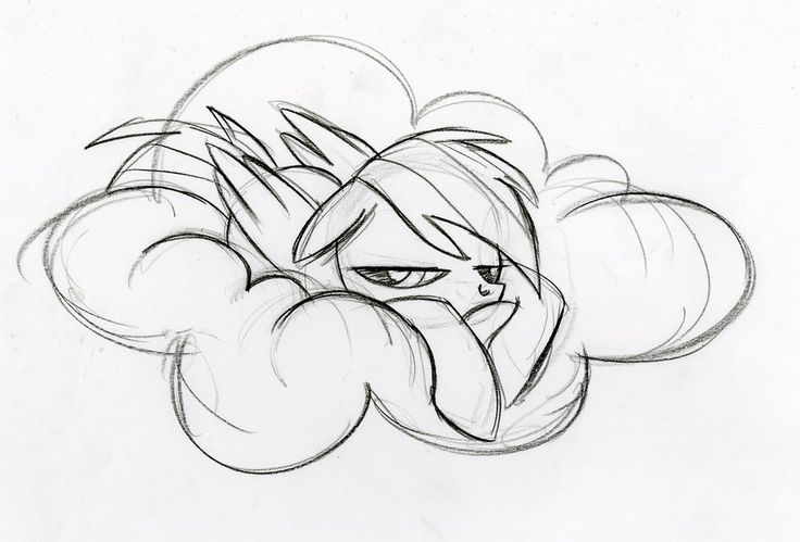 Sketch of Rainbow Dash My Little Pony, Friendship is Magic – by Lauren Faust