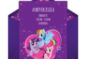 We just love this free My Little Pony birthday party invitation with a colorful ...