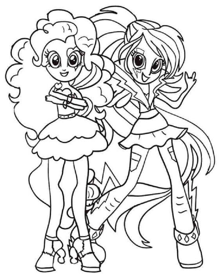 my little pony apple and pinkie pie coloring pages Wallpaper