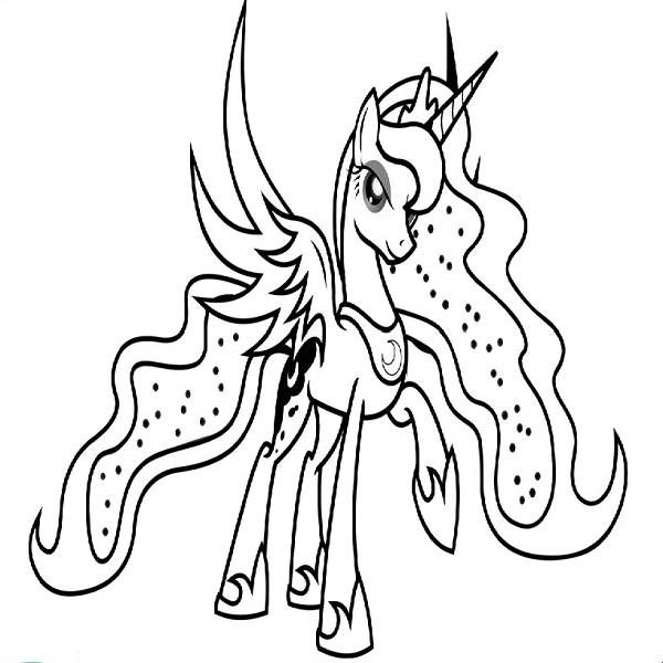 my little pony coloring pages princess luna Wallpaper