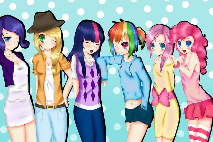 my little pony humans My Little Pony Human Group by xKittyblue on deviantART
