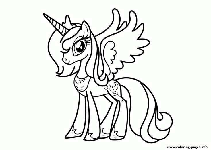 princess luna my little pony Coloring pages Printable Wallpaper