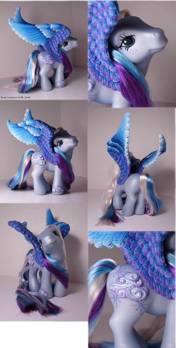 Blue Pegasus, cool what he did with the My Little Pony!  Blue, cool, Pegasus, Po…