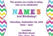 Colorful My Little Pony Invite