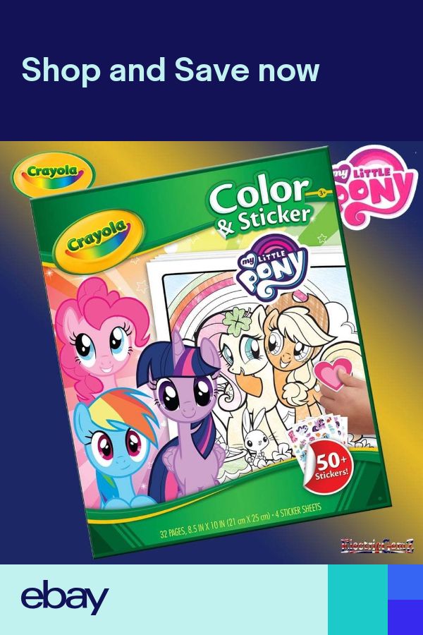 Crayola My Little Pony 32 Page Colour & Sticker Book – Scenes & 50+ Stickers Wallpaper