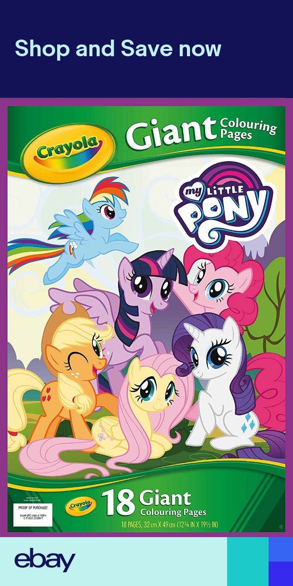 Crayola My Little Pony Childrens Giant 18 Page Colouring Book 32 x 49cm Wallpaper