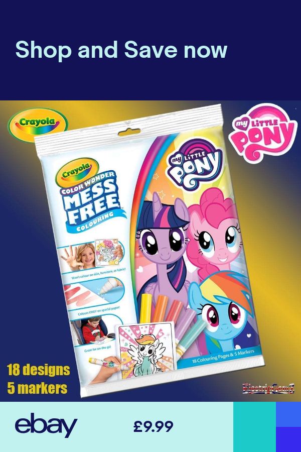 Crayola My Little Pony Color Wonder Mess Free Magic Colouring Book & Pens Set Wallpaper