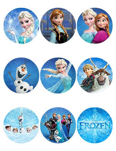 Custom Frozen Printable labels – Sheet of 9- 2.5 inch Round
