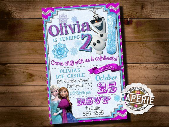 FROZEN PRINTABLE INVITATION, Custom Frozen Invitation For Girls Birthday Party, … Wallpaper