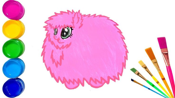Fluffy Puff  ❤ My little pony Coloring and drawing for Kids, Toddlers | … Wallpaper