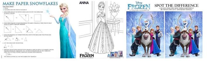 Free Frozen printable activities and coloring pages