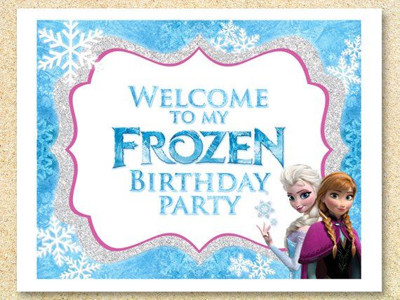 Frozen Printable WELCOME party sign, Instant Download, Frozen Birthday Party Inv… Wallpaper