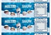 Instant Download Disney Frozen Printable Water Bottle Label, Birthday Water Bott...