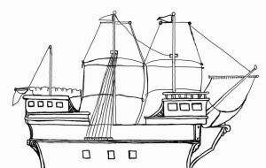 Download Mayflower-Coloring-Page.jpg - BubaKids.com