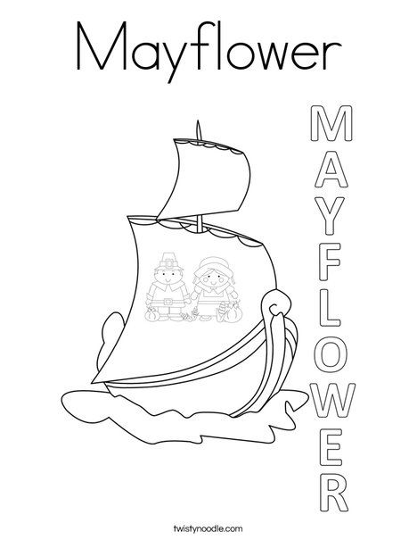 Mayflower Coloring Page – Twisty Noodle