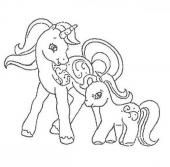 Mother and her baby pony coloring page – Coloring page – CHARACTERS coloring… Wallpaper