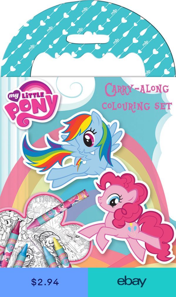 My Little Pony Carry Along Colouring Set Travel Activity Kids Party Bag  Activit… Wallpaper