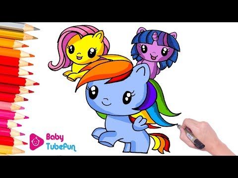 My Little Pony Coloring Book Page Cutie Mark Crew Mane 6 Ponies MLP Coloring bab… Wallpaper