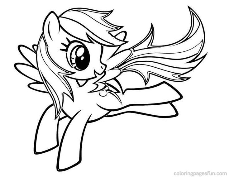 My Little Pony Coloring Pages Rainbow Dash one  Coloring, Dash, Pages, Pony, Rai… Wallpaper