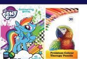 My Little Pony Colouring Book 48 Pages Childrens & 30 COLOURING PENCILS