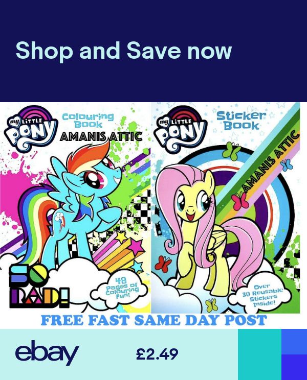 My Little Pony Colouring Book 48 pages Pony Sticker Book 16 Colour Sheets Wallpaper