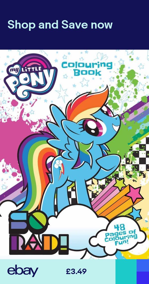 My Little Pony Colouring Book Kids activity B-dayXmas Gift Girls Party Item A4