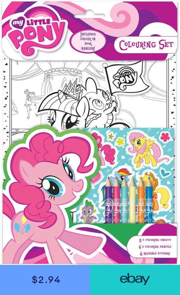 My Little Pony Colouring Set Childrens Activity Stickers Stocking Filler Gift  A… Wallpaper