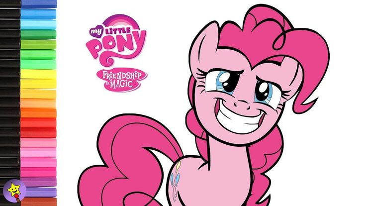 My Little Pony Pinkie Pie coloring book page video Pinkie Pie coloring book page… Wallpaper